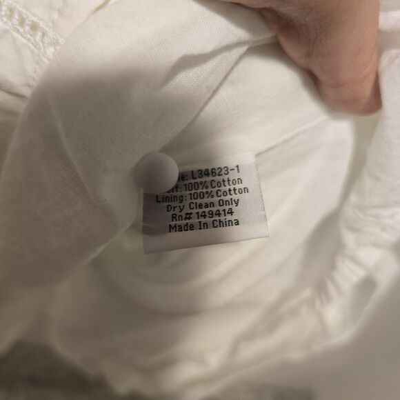 Johnny Was Dress Women Large White Jade Ekaterina Embroidery Pockets Tassel FLAW - Picture 8 of 13